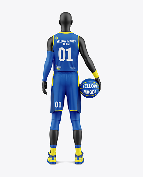 Full Basketball Kit Mockup - Back view