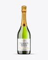 Green Glass Champagne Bottle Mockup