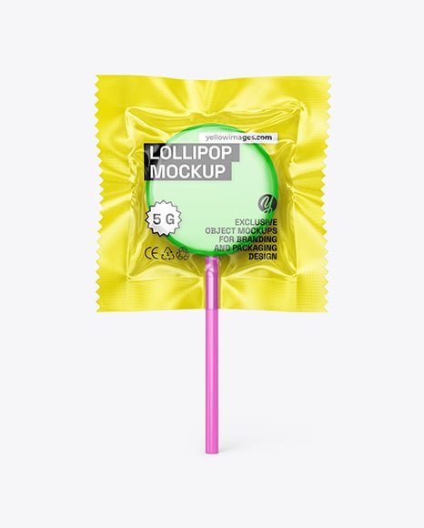 Transparent Lollipop Sachet Mockup - Flow-Pack Mockups
