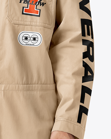Man Wearing a Coverall Mockup