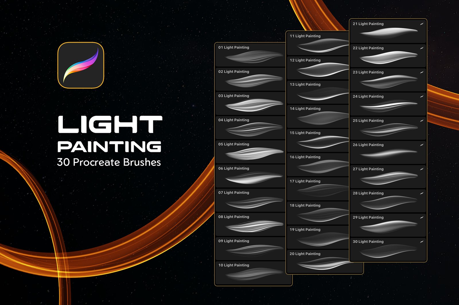 Light Painting Procreate Brushes
