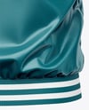 Satin Varsity Zip-Up Jacket Mockup