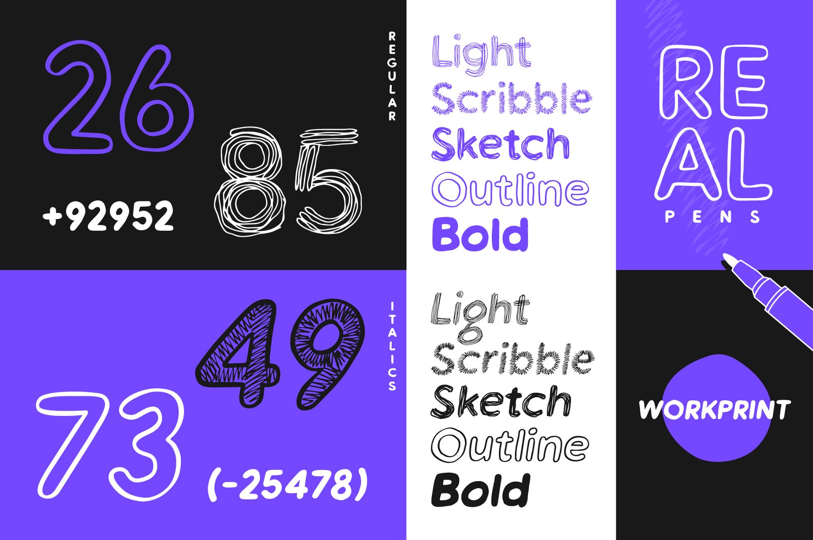 Workprint – A Hand-drawn Sans Serif Font