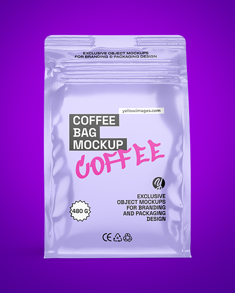 Glossy Coffee Bag Mockup