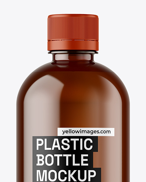 Amber Cosmetic Bottle Mockup