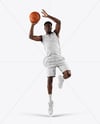 Black Man Wearing Full Basketball Kit Mockup