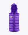 Hooded Down Vest Mockup