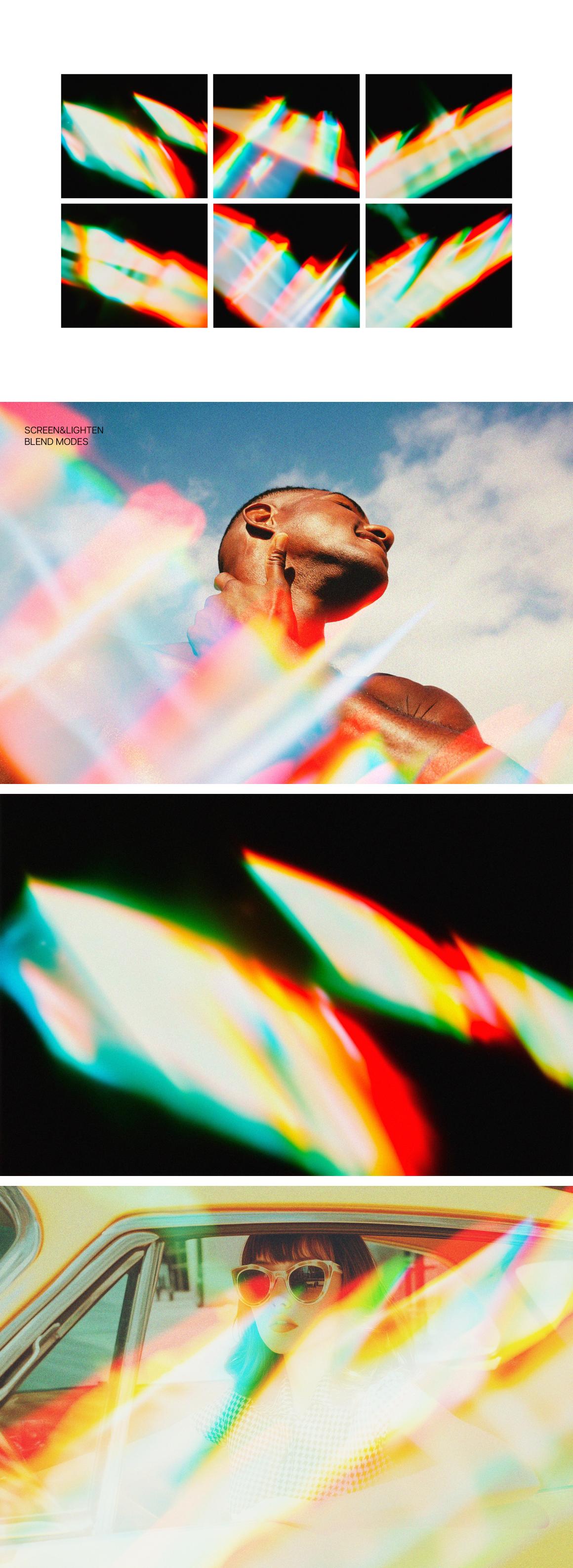 Vibrant Light Leak Overlay Textures