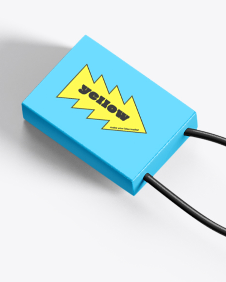 Paper Hang Tag Mockup – Top View