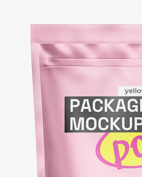 Matte Metallic Pouch Mockup