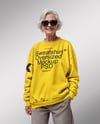 Smiling Elderly Woman Wearing Oversize Sweatshirt & Sweatpants Mockup