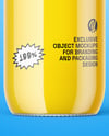 Clear Glass Bottle With Orange Juice Mockup