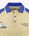 Men's Raglan Long Sleeve Polo Shirt Mockup