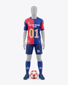 Full Soccer Kit w/ Mannequin Mockup - Front View