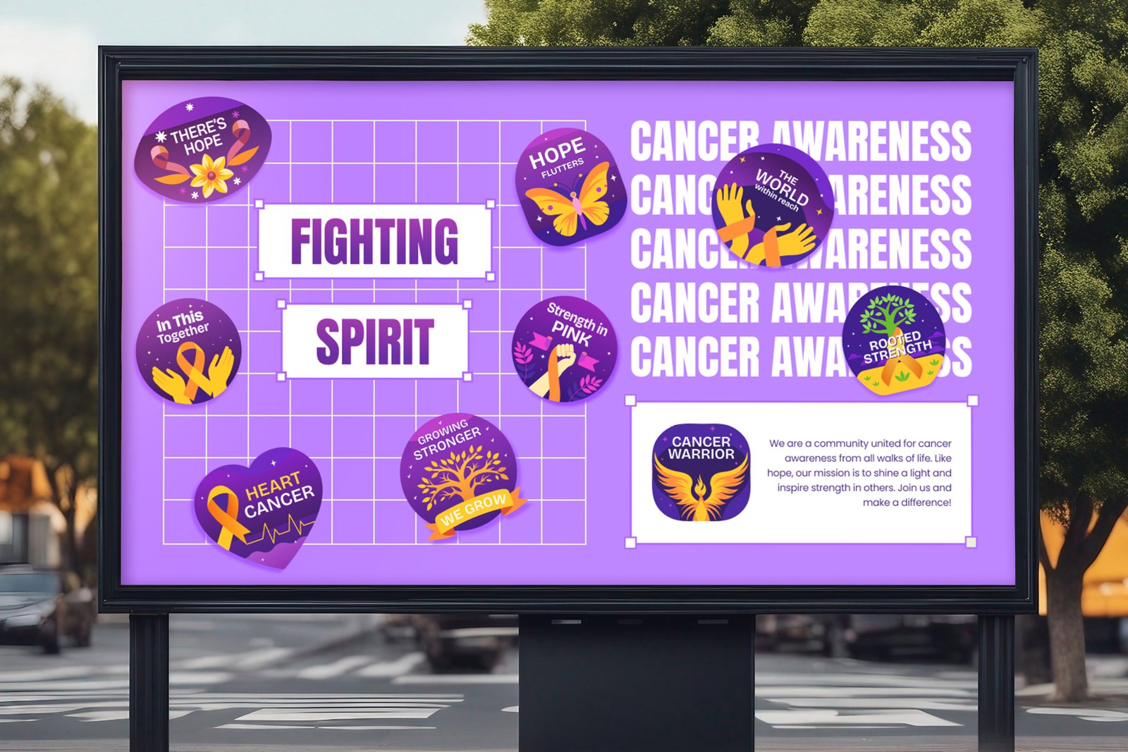 Cancer Awareness Stickers