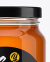 Clear Glass Jar with Heather Honey Mockup