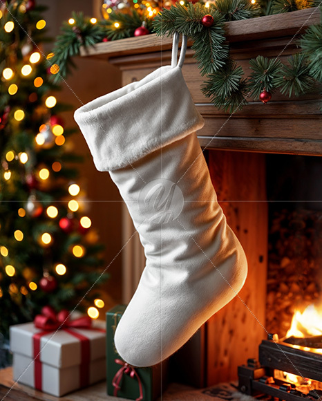 Christmas Stocking Mockup