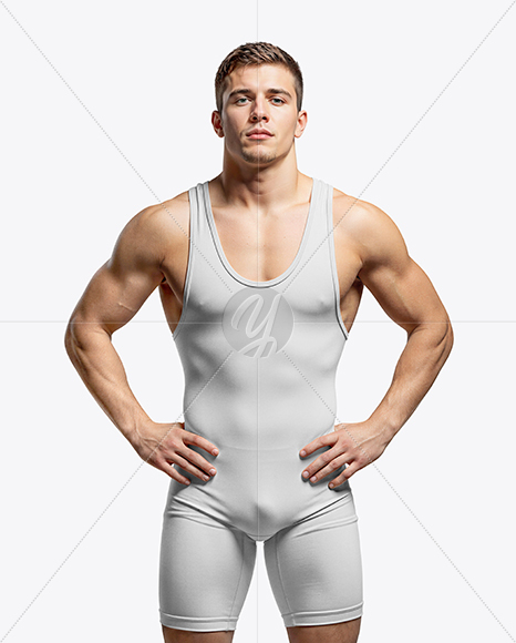 Man Wearing Wrestling Uniform Mockup