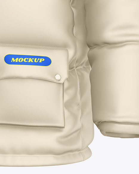 Men's Down Jacket Mockup - Half Side View