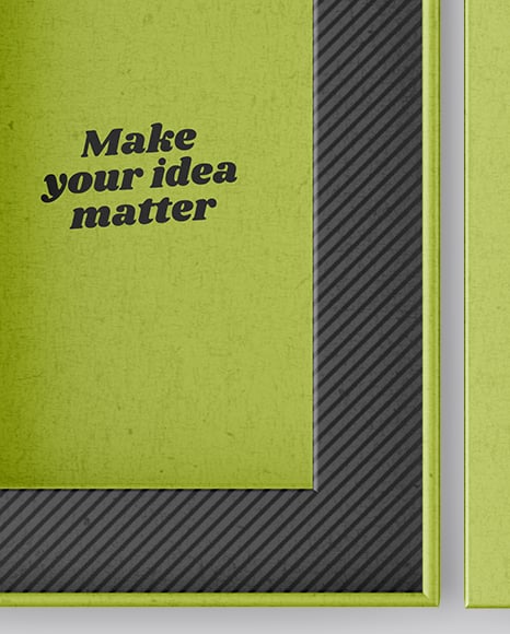 Empty Opened Kraft Box Mockup