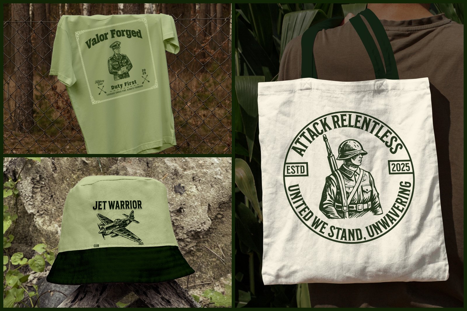 Vintage Military Art Set
