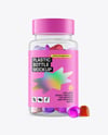 Plastic Bottle with Gummies Mockup