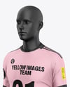 Full Soccer Kit w/ Mannequin Mockup - Half Side View