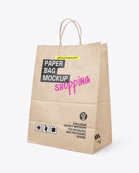 Kraft Paper Bag Mockup - Mockups