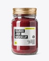 Glass Jar with Sumac Spice Mockup