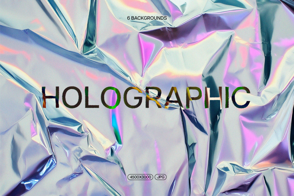 Iridescent Holographic Foil Textures