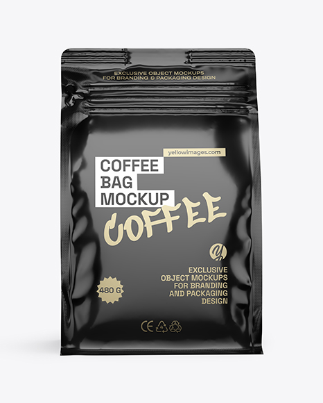 Glossy Coffee Bag Mockup