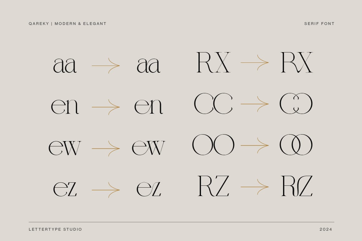 Qareky a Modern &amp; Elegant Serif