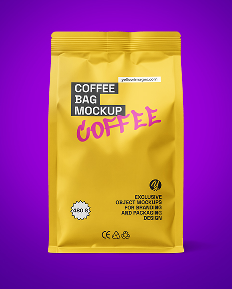 Matte Coffee Bag Mockup