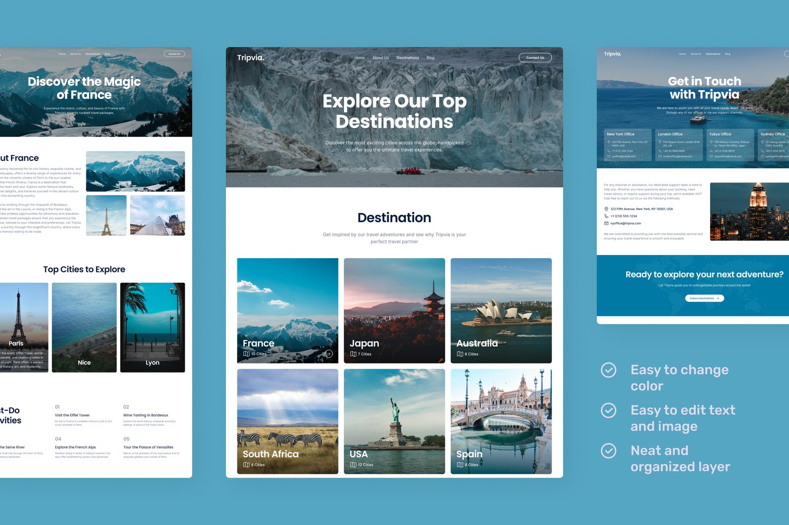 Tripvia - Travel Agency Website