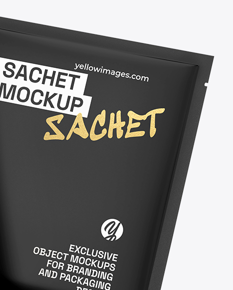 Two Square Sachets Mockup