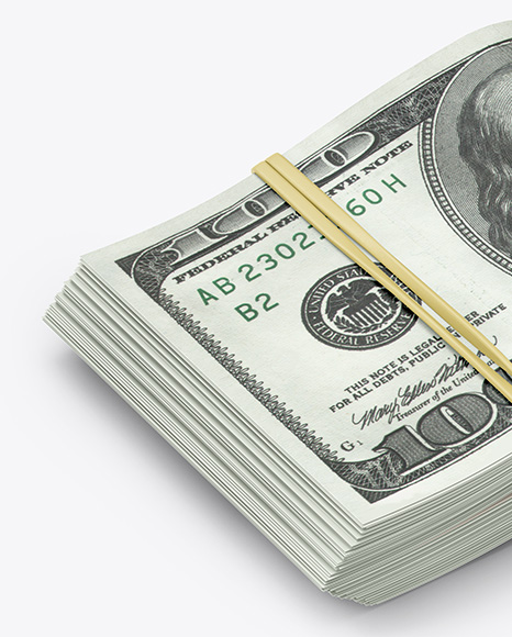 Money Bended Stack Mockup