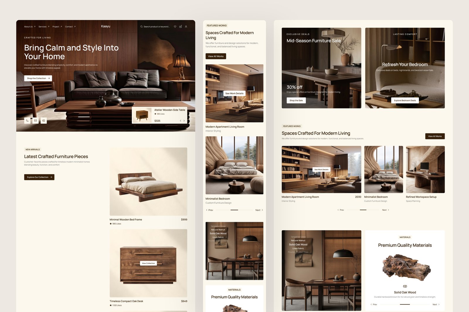 Kaayu - Furniture Website UI Figma Template