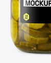 Glass Jar with Bread & Butter Pickles Mockup