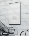 Vertical Billboard on a Wall Mockup