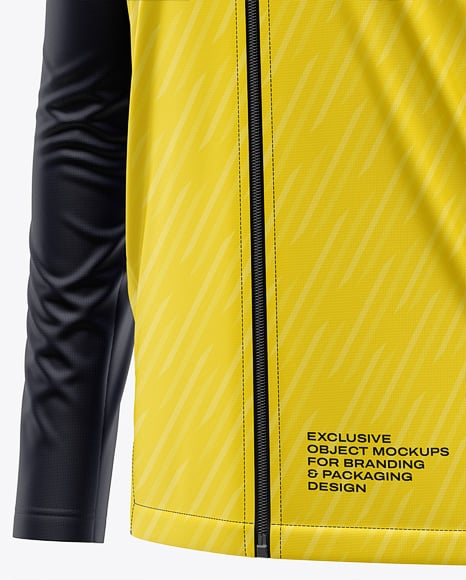 Full-Zip Long Sleeve Jersey Mockup