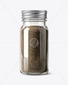 Glass Jar with Grounded Black Pepper Mockup