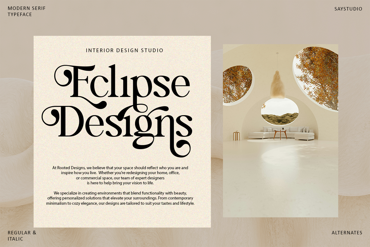 Blue Mirage - Modern Serif Font