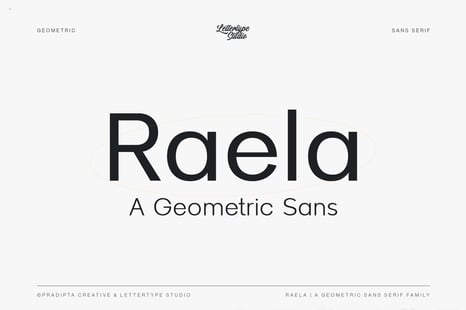 Raela a Geometric Sans Serif Family - Modern sans serif font