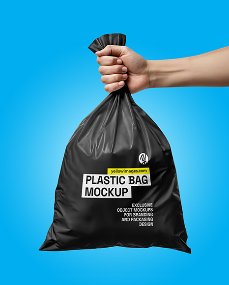 Plastic Bag in a Hand Mockup
