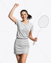 Woman Wearing Badminton Uniform Mockup