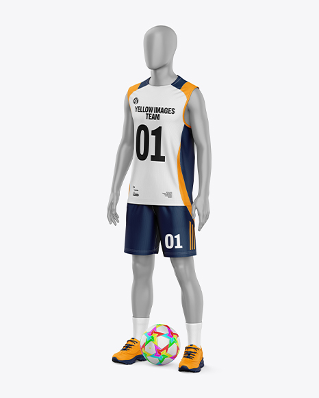 Training Sleeveless Kit Mockup - Half Side View