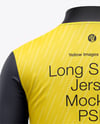 Full-Zip Long Sleeve Jersey Mockup