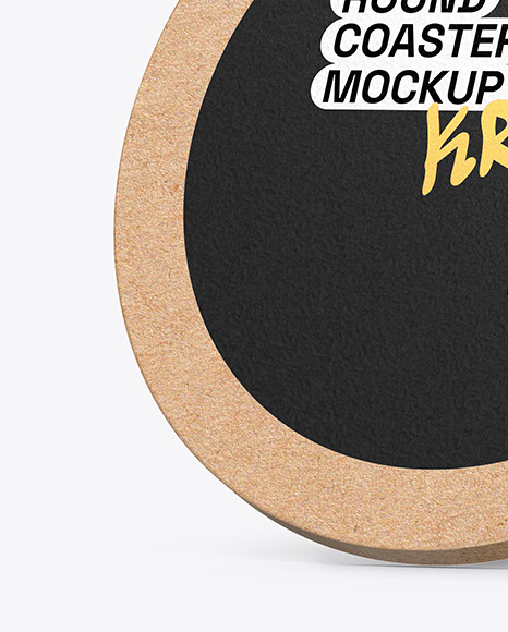 Kraft Beverage Coaster Mockup