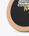 Kraft Beverage Coaster Mockup