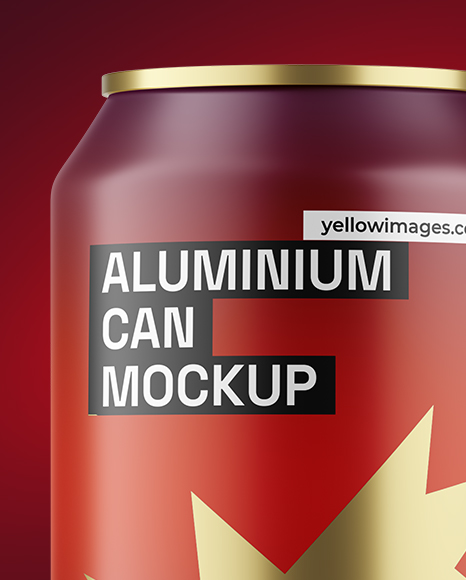 355ml Matte Aluminium Drink Can Mockup
